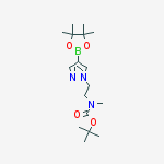 Structure of tert-butyl methyl(2-(4-(4,4,5,5-tetramethyl-1,3,2-dioxaborolan-2-yl)-1H-pyrazol-1-yl)ethyl)carbamate