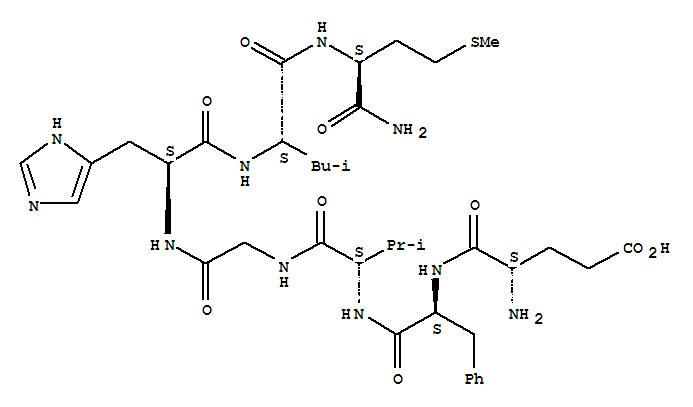 gastrin releasing peptide (21-27), Glu(21)-Phe(22)-结构式