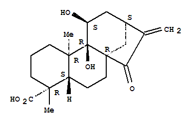 1H-2,10a-Ethanophenanthrene,kaur-16-en-18-oic acid deriv.结构式