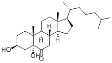 Structure of 5ALPHA-CHOLESTAN-3BETA,5ALPHA-DIOL-6-ONE