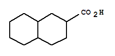 Structure of 2-naphthalenecarboxylic acid, decahydro-