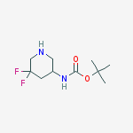 Structure of Tert-butyl N-(5,5-difluoropiperidin-3-yl)carbamate