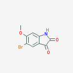 5-bromo-6-methoxy-1H-Indole-2,3-dione结构式