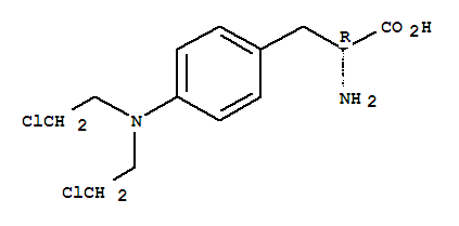 Structure of 4-(Bis(2-chloroethyl)amino)-D-phenylalanine