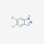 Structure of 1H-Indazole, 6-broMo-5-chloro-