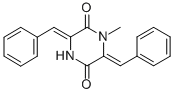 3,6-Dibenzylidene-1-Methyl-2,5-dioxopiperazine结构式