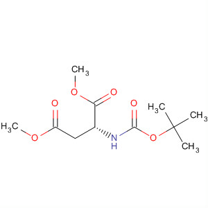 D-Aspartic acid, N-[(1,1-dimethylethoxy)carbonyl]-, dimethyl ester结构式