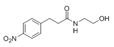 N-(2-羟乙基)-4-硝基苯丙酰胺结构式