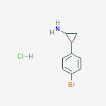 Structure of 2-(4-bromophenyl)cyclopropanamine Hydrochloride