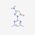 Structure of 5-Amino-2-(4,6-dimethyl-2-pyrimidinyl)-2,4-dihydro-3H-pyrazol-3-one