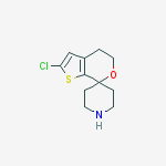 2'-Chloro-4',5'-dihydrospiro[piperidine-4,7'-thieno[2,3-c]pyran]结构式