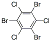 Structure of 1,3,5-tribromo-2,4,6-trichlorobenzene