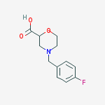 4-(4-fluorobenzyl)-2-morpholinecarboxylic Acid结构式