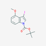 Tert-butyl 3-iodo-4-methoxyindole-1-carboxylate结构式
