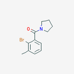 (2-bromo-3-methylphenyl)(pyrrolidin-1-yl)methanone结构式