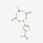 Structure of 4-(6-METHYL-4,8-DIOXO-1,3,6,2-DIOXAZABOROCAN-2-YL)THIOPHENE-2-CARBALDEHYDE