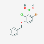 (6-bromo-2-chloro-3-phenylmethoxyphenyl)boronic Acid结构式