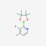 Structure of 3-Fluoro-4-methyl-2-(4,4,5,5-tetramethyl-1,3,2-dioxaborolan-2-yl)pyridine