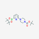 Structure of tert-Butyl 4-(6-(4,4,5,5-tetramethyl-1,3,2-dioxaborolan-2-yl)pyridin-2-yl)piperazine-1-carboxylate
