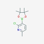 Structure of 2-Chloro-6-methyl-3-(4,4,5,5-tetramethyl-1,3,2-dioxaborolan-2-yl)pyridine