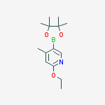 2-Ethoxy-4-methyl-5-(4,4,5,5-tetramethyl-1,3,2-dioxaborolan-2-yl)pyridine结构式