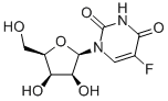 1-BETA-D-阿拉伯呋喃糖基-5-氟尿嘧啶结构式