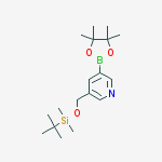 Structure of 3-(((tert-Butyldimethylsilyl)oxy)methyl)-5-(4,4,5,5-tetramethyl-1,3,2-dioxaborolan-2-yl)pyridine