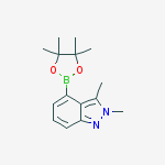 2,3-DIMETHYL-2H-INDAZOLE-4-BORONIC ACID, PINACOL ESTER结构式