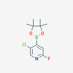 Structure of 5-chloro-2-fluoro-4-(4,4,5,5-tetramethyl-1,3,2-dioxaborolan-2-yl)pyridine
