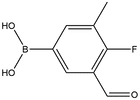 Chemical structure of 4-Fluoro-3-formyl-5-methylphenylboronic acid