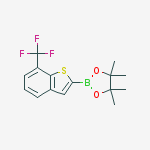 Structure of 4,4,5,5-tetramethyl-2-[7-(trifluoromethyl)-1-benzothiophen-2-yl]-1,3,2-dioxaborolane