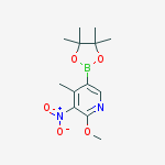 Structure of 2-Methoxy-4-methyl-3-nitro-5-(4,4,5,5-tetramethyl-1,3,2-dioxaborolan-2-yl)pyridine