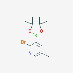 2-Bromo-5-methyl-3-(4,4,5,5-tetramethyl-1,3,2-dioxaborolan-2-yl)pyridine结构式