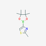 Structure of 2-methyl-4-(4,4,5,5-tetramethyl-1,3,2-dioxaborolan-2-yl)Thiazole