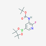 Structure of 3-TERT-BUTYLOXYCARBONYLAMINO-2-FLUOROPYRIDINE-5-BORONIC ACID PINACOL ESTER