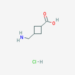 Structure of 3-(aminomethyl)cyclobutane-1-carboxylic Acid;hydrochloride