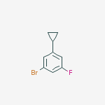 1-Bromo-3-cyclopropyl-5-fluorobenzene结构式