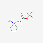 Structure of Tert-butyl N-[(1-aminocyclopentyl)methyl]carbamate