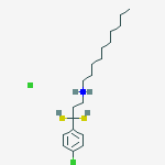 Structure of N-[3-(4-chlorophenyl)-3,3-disulfanylpropyl]decan-1-aminium chloride