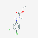 ETHYL 3-(3,4-DICHLOROPHENYL)CARBAZATE结构式
