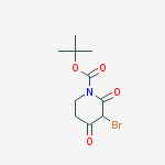 tert-Butyl 3-bromo-2,4-dioxopiperidine-1-carboxylate结构式