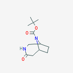 Structure of Tert-butyl 3-oxo-4,9-diazabicyclo[4.2.1]nonane-9-carboxylate