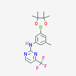 Structure of N-(3-methyl-5-(4,4,5,5-tetramethyl-1,3,2-dioxaborolan-2-yl)phenyl)-4-(trifluoromethyl)pyrimidin-2-amine