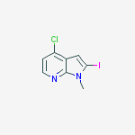 Structure of 4-chloro-2-iodo-1-methylpyrrolo[2,3-b]pyridine