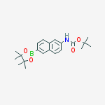 Structure of tert-Butyl 6-(4,4,5,5-tetramethyl-1,3,2-dioxaborolan-2-yl)-naphthalen-2-ylcarbamate