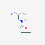 Structure of Tert-butyl 3-amino-4-methylpiperidine-1-carboxylate