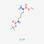 Structure of (R)-Ethyl 2-amino-6-((tert-butoxycarbonyl)amino)hexanoate hydrochloride