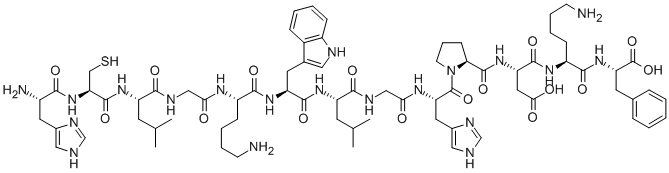 Structure of LIPOPHILIN (139-151) (DEPALMITOYLATED) (HUMAN, BOVINE, DOG, MOUSE, RAT)