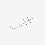 (3-bromo-1-propyn-1-yl)(dimethyl)(2-methyl-2-propanyl)silane结构式