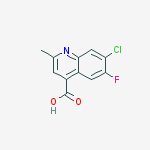 Structure of 7-chloro-6-fluoro-2-methylquinoline-4-carboxylic acid